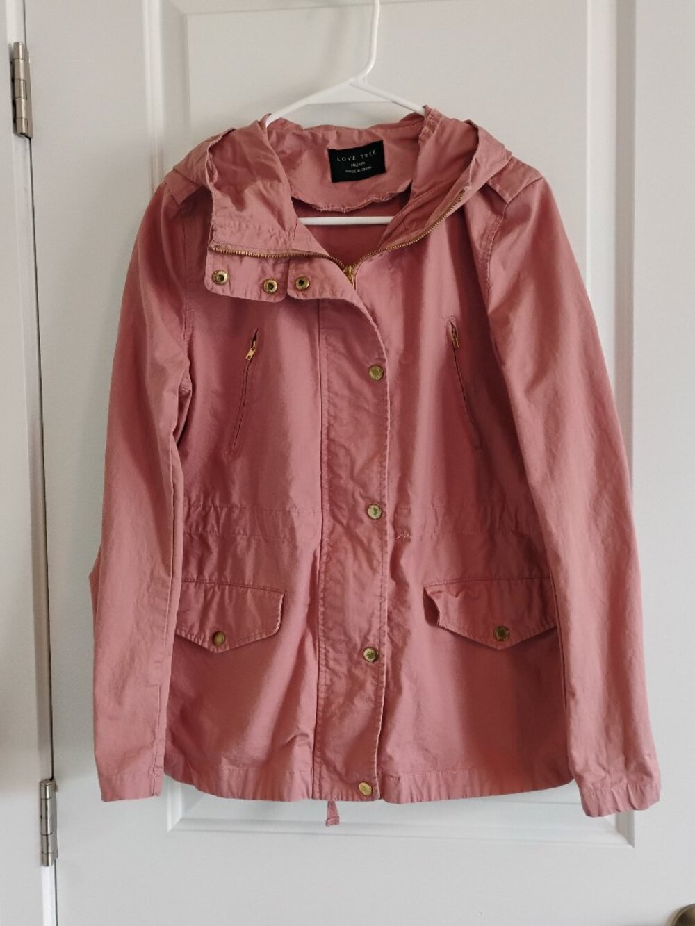 Love Tree Pink Utility Jacket Women's Size M